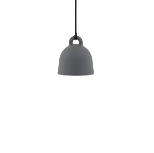 Wisząca lampa Bell XS w szarym kolorze z niewielkim kloszem - Lampy sufitowe - miniaturka - grafika 1