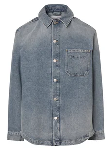 Tommy Jeans Męska koszula jeansowa Mężczyźni Comfort Fit Bawełna niebieski jednolity, S - Koszule męskie - miniaturka - grafika 1