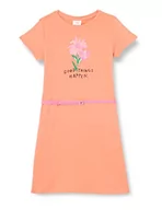 Sukienki - s.Oliver Dziewczęca sukienka z paskiem, pomarańczowy, 116 cm - miniaturka - grafika 1