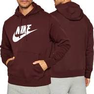 Bluzy męskie - Nike bluza męska sportowa bordowa kangurka z kapturem BV2973-638 S - miniaturka - grafika 1