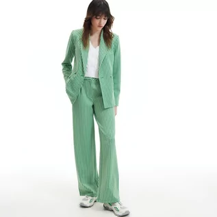 Spodnie damskie - Reserved Eleganckie spodnie - Zielony - grafika 1