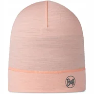Czapki damskie - BUFF Czapka zimowa wełna Merino Lightweight Beanie Solid kolor różowy - miniaturka - grafika 1