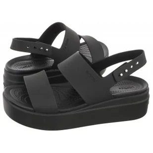 Sandały Brooklyn Low Wedge W Black 206453-060 (CR199-d) Crocs - Sandały damskie - miniaturka - grafika 1