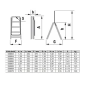 Pozostałe wyposażenie warsztatu - Schodki aluminiowe dwustronne ALVE FORTE z uchwytem, 2x10 stopni, wysokość 2,12 m - miniaturka - grafika 1