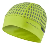 Czapki i chusty sportowe męskie - RONHILL Czapka biegowa AFTERHOURS BEANIE fluo żółta - miniaturka - grafika 1