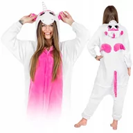 Stroje karnawałowe - Różowy Pegaz Jednorożec Piżama Kigurumi Onesie S - miniaturka - grafika 1