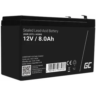 Green Cell Akumulator bezobsługowy AGM VRLA 12V 8Ah do systemów alarmowych i zabawek AGM46 - Baterie do zasilaczy awaryjnych UPS - miniaturka - grafika 1
