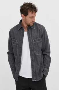 G-Star Raw koszula jeansowa męska kolor szary regular z kołnierzykiem klasycznym - Koszule męskie - miniaturka - grafika 1