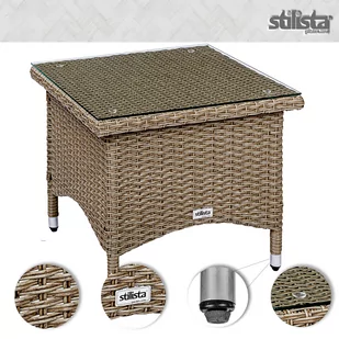 STOLIK OGRODOWY KAWOWY 50X50 TECHNORATTAN TARAS - Ławy i stoliki kawowe - miniaturka - grafika 6