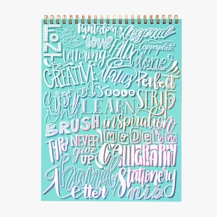 Zeszyt z ćwiczeniami do brush letteringu Podstawy - Planery - miniaturka - grafika 1