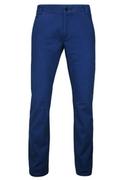 Spodnie męskie - Niebieskie Eleganckie, Męskie Spodnie, 100% BAWEŁNA -CHIAO- Chinosy - Chiao - miniaturka - grafika 1