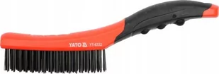 Yato Szczotka druciana, drut stalowy, 4 rzędy, rękojeść plastikowa YT-6332 - Materiały ścierne - miniaturka - grafika 3