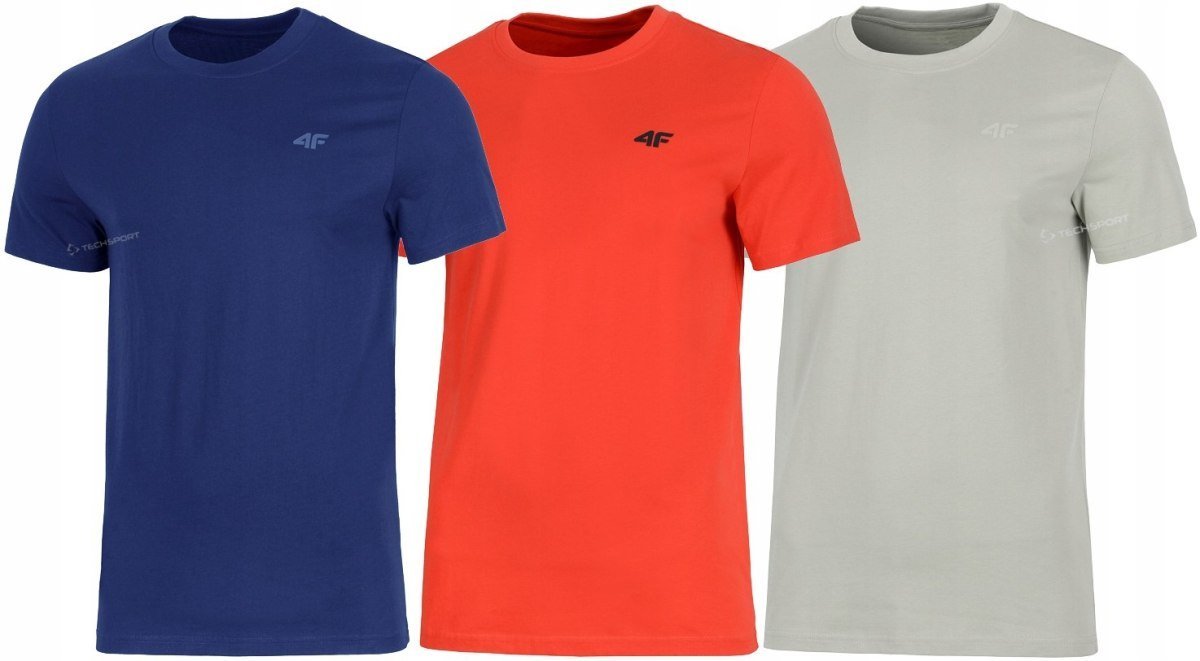 4F ZESTAW 3szt. 3-PAK MÄSKA KOSZULKA T-SHIRT 100% BAWEĹNA / rozm L
