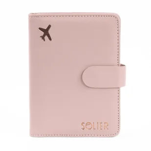 Organizer podróżny na dokumenty etui na paszport portfel Solier SW40 PINK - Portfele - miniaturka - grafika 1