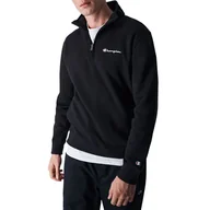 Bluzy sportowe męskie - Bluza Champion Half Zip Fleece 219213-KK001 - czarna - miniaturka - grafika 1