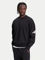 Bluzy męskie - adidas Bluza Essentials JF3542 Czarny Loose Fit - miniaturka - grafika 1