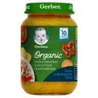 Dania dla dzieci - Gerber Organic Obiadek słodkie ziemniaki z warzywami i kurczakiem dla niemowląt po 10 miesiącu 190 g Bio - miniaturka - grafika 1