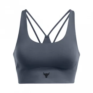 Damski biustonosz treningowy Under Armour Project Rock Let's Go Grind Sportlette - szary - Bielizna sportowa damska - miniaturka - grafika 1