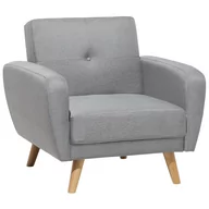 Fotele - Beliani Fotel tapicerowany jasnoszary rozkładany FLORLI - miniaturka - grafika 1