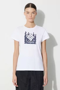Columbia t-shirt sportowy Sun Trek kolor biały - Koszulki sportowe damskie - miniaturka - grafika 1