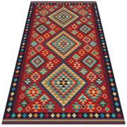 Dywany zewnętrzne - Piękny dywan zewnętrzny Kolorowe trójkąty retro 60x90 cm - miniaturka - grafika 1