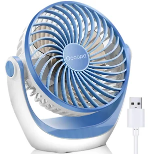 Wentylator Ocoopa D602 biało-błękitny USB - Wentylatory - miniaturka - grafika 1