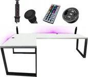 Biurka gamingowe - BIURKO GAMINGOWE NARONE LOFTOWE KOMPUTEROWE STABILNE GNIAZDO - miniaturka - grafika 1