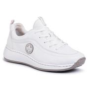 Sneakersy damskie - Sneakersy RIEKER - N5504-80 Weiss - miniaturka - grafika 1