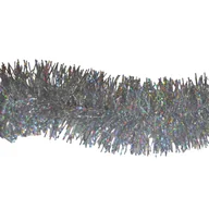 Ozdoby bożonarodzeniowe - Łańcuch choinkowy 200 x 6 cm srebrny - miniaturka - grafika 1