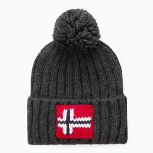 Czapka zimowa męska Napapijri Semiury 5 dark grey melange - Czapki damskie - miniaturka - grafika 1