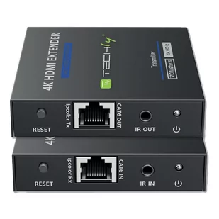 Techly Extender HDMI Cat.6/6a/7 Zero Latecy IR 4K*60Hz do 70m - Wzmacniacze sygnału wifi - miniaturka - grafika 1