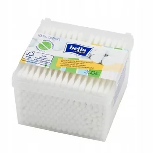 Bella Patyczki higieniczne Cotton, papierowe 200 szt. Pudełko kwadratowe |   BC-081-P200-115 - Waciki, płatki i patyczki kosmetyczne - miniaturka - grafika 1