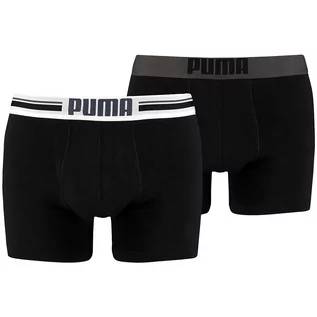 Bielizna sportowa męska - Bokserki treningowe męskie Puma Placed Logo Boxer 2 pack - grafika 1