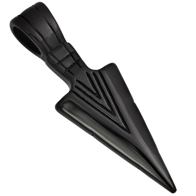 Zawieszka ostrze strzały czarna stal chirurgiczna