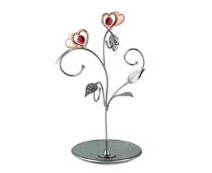 Crystocraft, miniaturka-figurka chromowano-złocona Swarovski - KRZACZEK Z SERCAMI - Figurki dekoracyjne - miniaturka - grafika 1