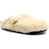 Kapcie damskie - Birkenstock Skórzane mule Boston | shearling - miniaturka - grafika 1