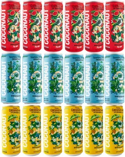 Coconaut Naturalna Woda Kokosowa z Sokiem 3 smaki po 6 sztuk 18x330ml - Woda - miniaturka - grafika 1