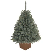 Choinki - CHOINKA SZTUCZNA ŚWIERK SREBRNY PREMIUM W KWADRATOWEJ DONICY 160 CM X-CHOINKA - miniaturka - grafika 1