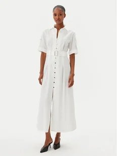 Fracomina Sukienka koszulowa FR25SD3006W52001 Biały Regular Fit - Sukienki - miniaturka - grafika 1