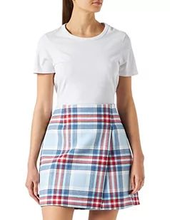 Tommy Hilfiger Damska krótka spódnica w kratkę, Duży niebieski w kratę, 60 - Spódnice - miniaturka - grafika 1