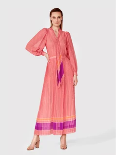 Sukienki - Simple Sukienka codzienna SI22-SUD040 Różowy Regular Fit - grafika 1