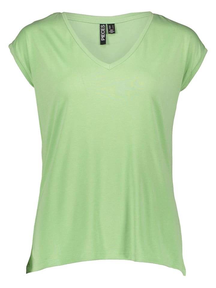 Pieces Koszulka w kolorze zielonym