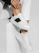 Moda i Uroda OUTLET - Czarne buty damskie sneakersy Denley 956 - miniaturka - grafika 1