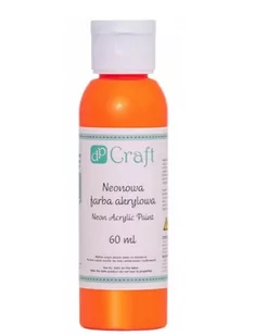 Dalprint Neonowa farba akrylowa do dekupażu 60ml - Orange DPCRAFT AA766DLP - Farby i media malarskie - miniaturka - grafika 1