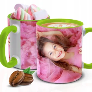 Kubek Z Nadrukiem TWOJE ZDJĘCIE NADRUK Zielono Biały Kreator - Kubki - miniaturka - grafika 1