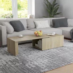 vidaXL vidaXL Stolik kawowy, dąb sonoma, 150x50x35 cm, płyta wiórowa - Ławy i stoliki kawowe - miniaturka - grafika 1