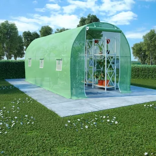 vidaXL Szklarnia ogrodowa, stalowa konstrukcja, 9 m, 4,5x2x2 m - Szklarnie ogrodowe - miniaturka - grafika 1