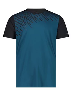 Koszulki sportowe męskie - CMP Koszulka kolarska w kolorze granatowym - grafika 1