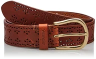 Paski - Wrangler Damski pasek perforowany, koniak, W85 / L00 - miniaturka - grafika 1
