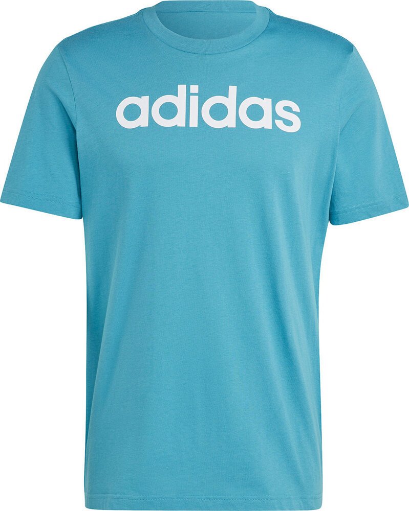 Koszulka męska adidas Essentials Single Jersey Linear Embroidered Logo Tee jasnoniebieska IJ8655-M